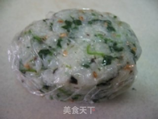 花样饭团--香煎菠菜饭团的做法步骤：6