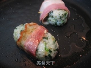 花样饭团--香煎菠菜饭团的做法步骤：6