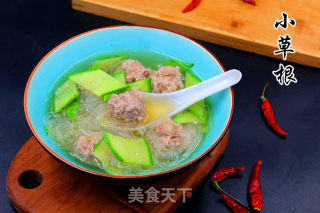 瓜片粉丝肉丸汤的做法