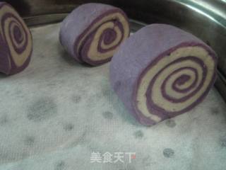 漂亮的紫薯花卷的做法步骤：2