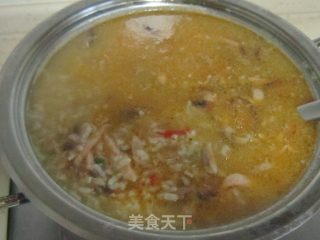 海鲜鸡粥——剩菜演绎的美味的做法步骤：2