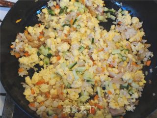 健康饭——爱心米饭炒豆渣的做法步骤：4