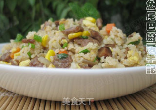黄油牛肉粒炒饭的做法步骤：5