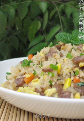 黄油牛肉粒炒饭的做法步骤：5