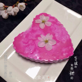 火龙果汁樱花慕斯的做法