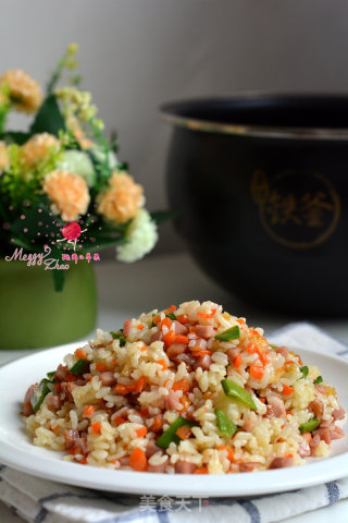 火腿胡萝卜焗饭的做法