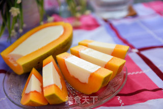 简单的休闲甜点——木瓜牛奶冻的做法