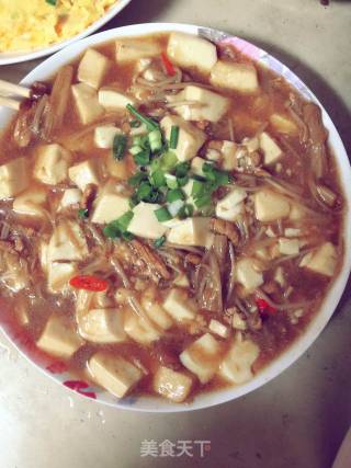 金针菇肉丝豆腐的做法