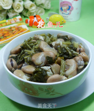 雪菜煮蚕豆芽的做法