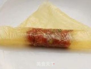 鲜肉腐皮卷的做法步骤：4