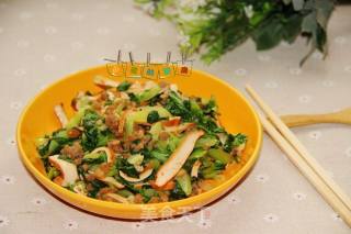肉末香干油菜丝的做法