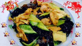 杂素炒肉片的做法