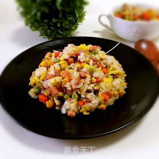 孜然香菇鸡蛋炒饭的做法