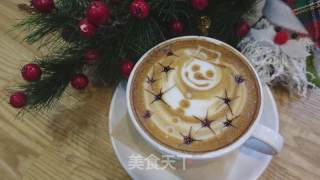 咖啡拉花--雪人的做法