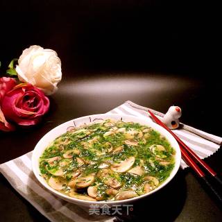 荠菜蘑菇的做法