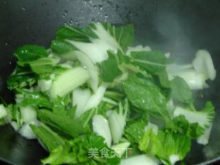 白菜煮干豆片的做法步骤：2