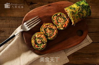 菠菜鸡丝蛋卷—九阳知食的做法