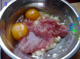 鸡蛋豆腐蒸肉饼的做法步骤：3