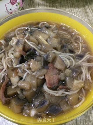 茄丁肉丝面的做法