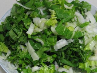 青菜瘦肉粥的做法步骤：2