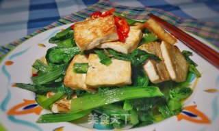 小白菜炒豆腐的做法