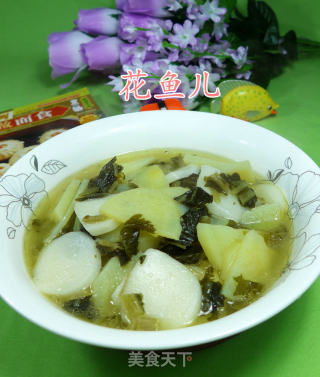 雪菜土豆煮年糕的做法