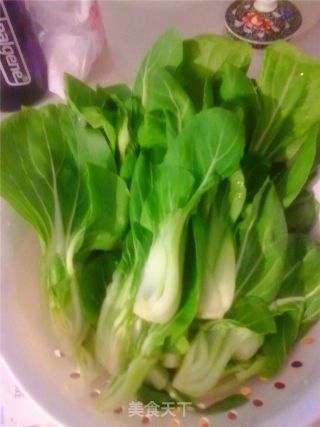 平菇油菜的做法步骤：2