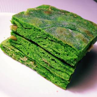 菠菜肉松煎饼的做法