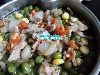 甜豆玉米蒸肉片的做法