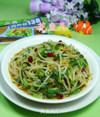 油麦菜炒绿豆芽的做法