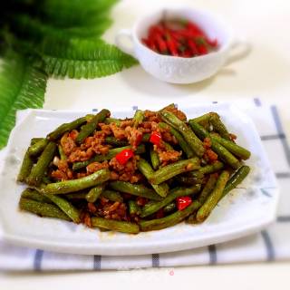 肉末干煸四季豆的做法