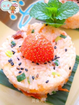 西红柿腊香饭团的做法步骤：2