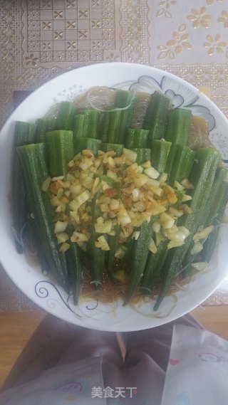 蒜蓉粉丝蒸秋葵的做法