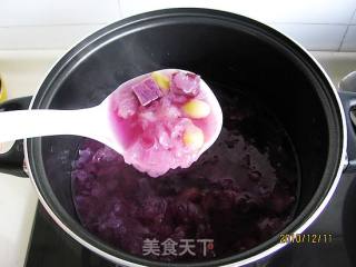 紫薯银耳白果羹的做法步骤：2