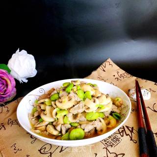 蘑菇豆瓣炒肉片的做法