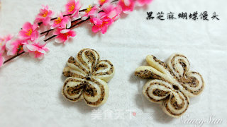 黑芝麻蝴蝶馒头的做法