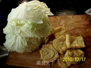 油豆腐炒大白菜的做法步骤：2