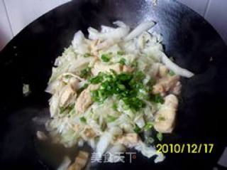 油豆腐炒大白菜的做法步骤：2