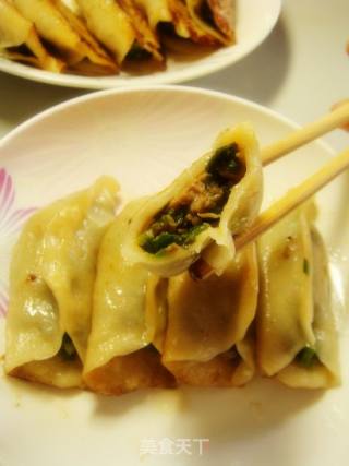 巧做美味——韭菜猪肉锅贴的做法步骤：2