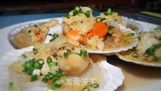 黄油蒜香蒸扇贝的做法