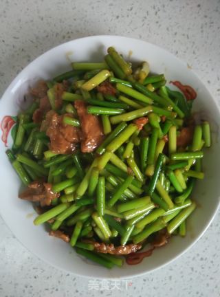 蒜毫肉片的做法