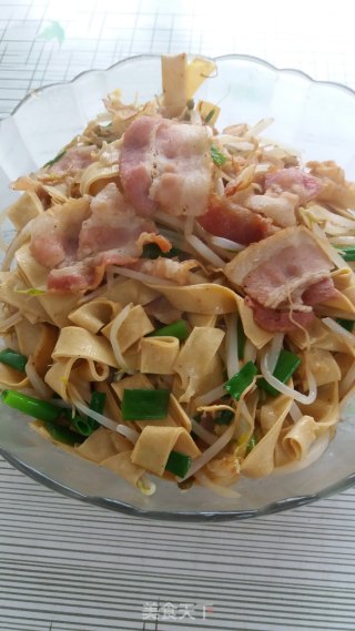 培根炒干豆腐的做法