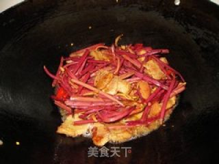 家常小炒——猪肉炒蕨菜的做法步骤：3
