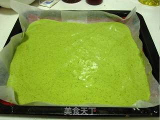 抹茶红豆卷的做法步骤：2