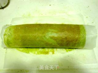 抹茶红豆卷的做法步骤：2