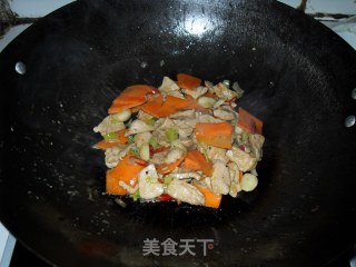 肉片炒年糕的做法步骤：2