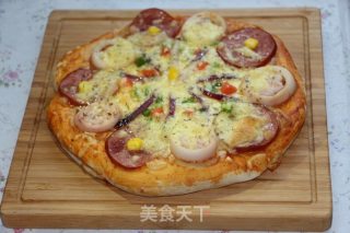 火腿鱿鱼披萨的做法