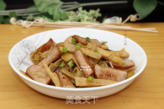 竹笋炒火腿的做法