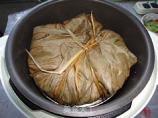 蜜汁梅肉荷叶饭的做法步骤：5