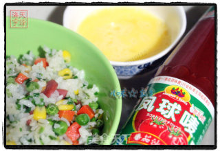 中国米粒儿的异域风情~峰味蛋包饭~的做法步骤：3